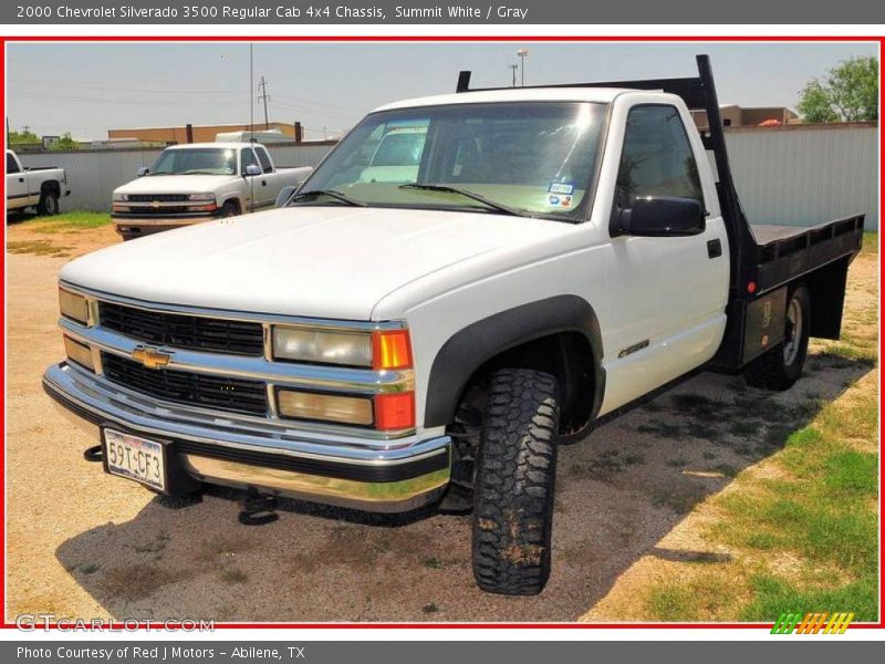 Summit White / Gray 2000 Chevrolet Silverado 3500 Regular Cab 4x4 Chassis