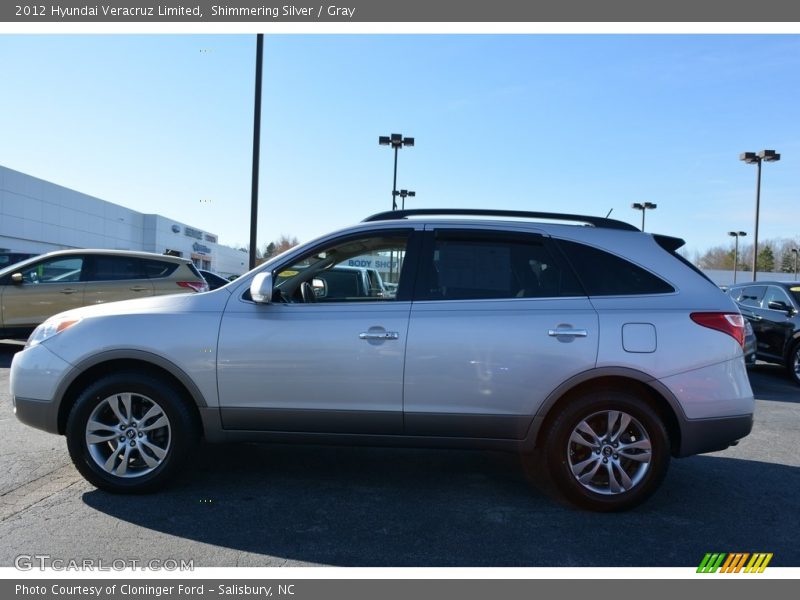 Shimmering Silver / Gray 2012 Hyundai Veracruz Limited