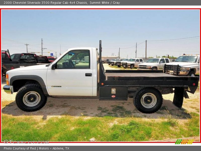Summit White / Gray 2000 Chevrolet Silverado 3500 Regular Cab 4x4 Chassis