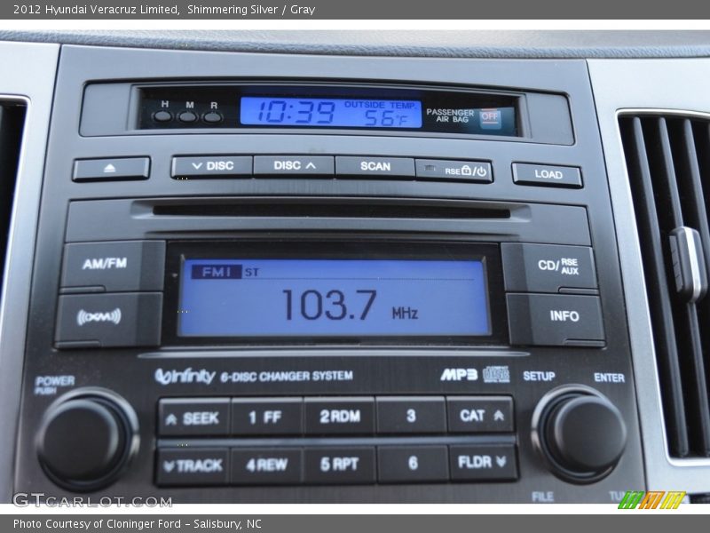 Shimmering Silver / Gray 2012 Hyundai Veracruz Limited