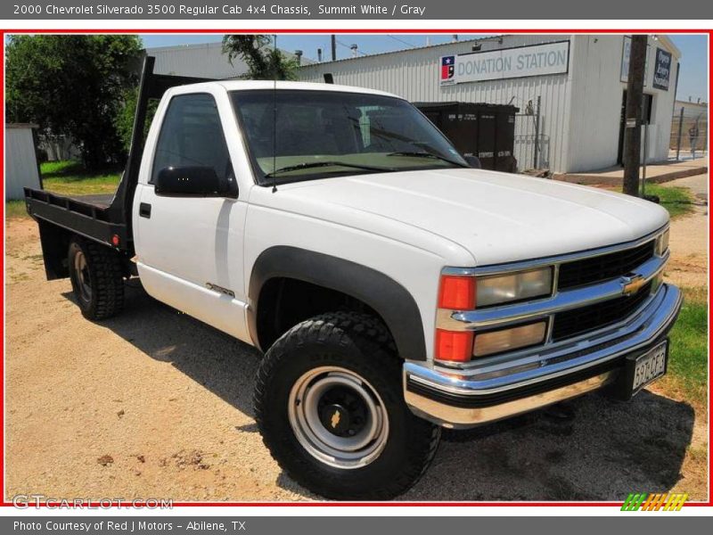 Summit White / Gray 2000 Chevrolet Silverado 3500 Regular Cab 4x4 Chassis