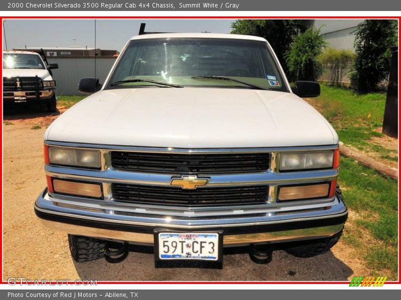 Summit White / Gray 2000 Chevrolet Silverado 3500 Regular Cab 4x4 Chassis