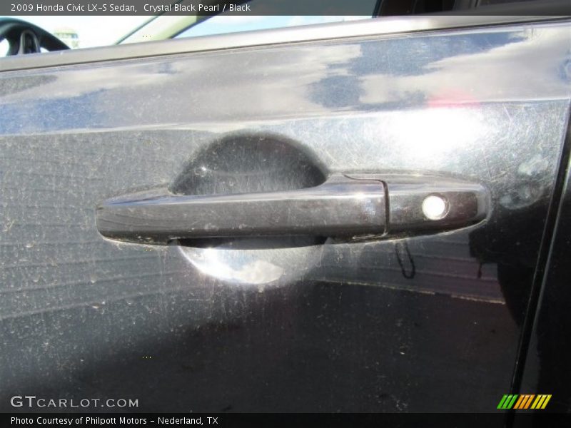 Crystal Black Pearl / Black 2009 Honda Civic LX-S Sedan