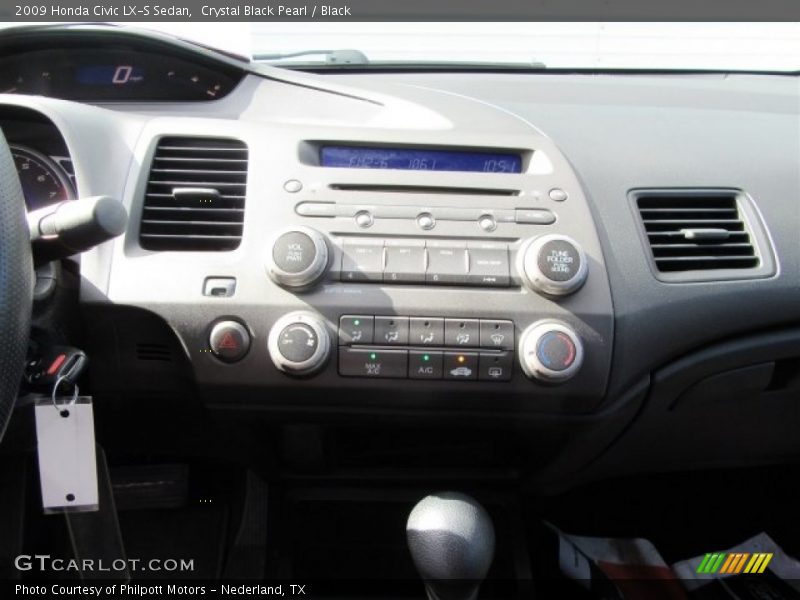 Crystal Black Pearl / Black 2009 Honda Civic LX-S Sedan