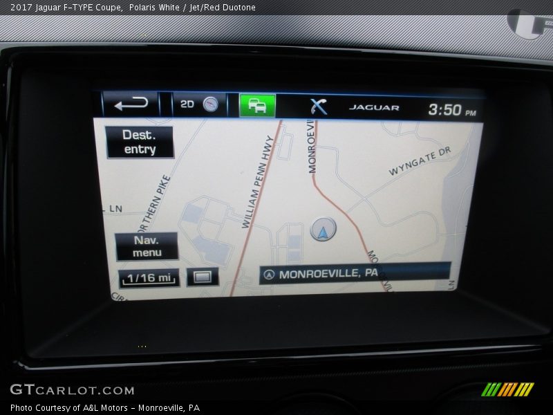 Polaris White / Jet/Red Duotone 2017 Jaguar F-TYPE Coupe