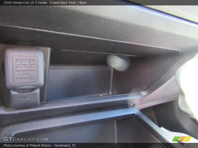 Crystal Black Pearl / Black 2009 Honda Civic LX-S Sedan