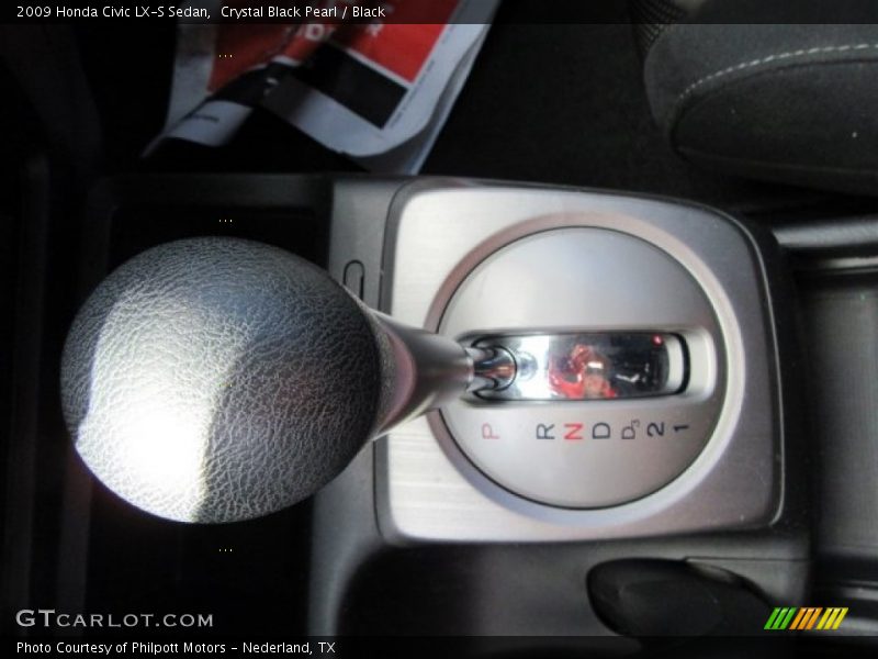 Crystal Black Pearl / Black 2009 Honda Civic LX-S Sedan