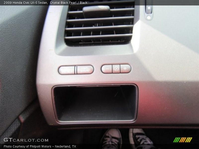 Crystal Black Pearl / Black 2009 Honda Civic LX-S Sedan