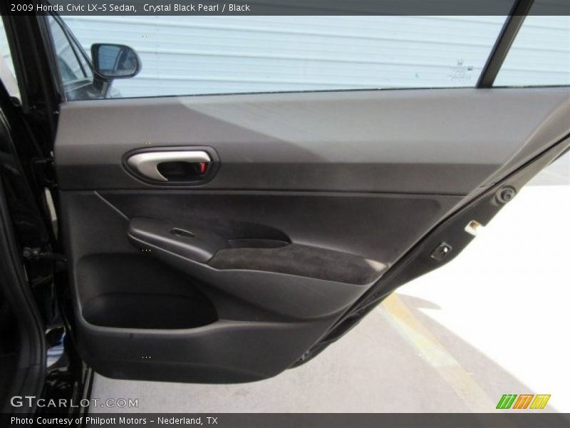 Crystal Black Pearl / Black 2009 Honda Civic LX-S Sedan