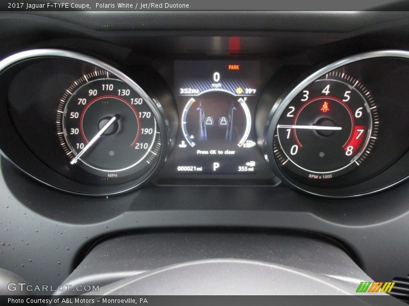Polaris White / Jet/Red Duotone 2017 Jaguar F-TYPE Coupe