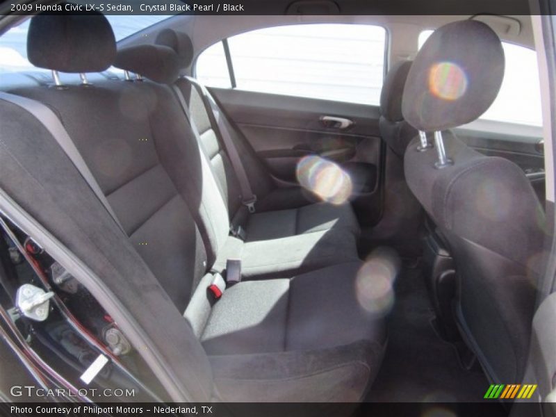 Crystal Black Pearl / Black 2009 Honda Civic LX-S Sedan