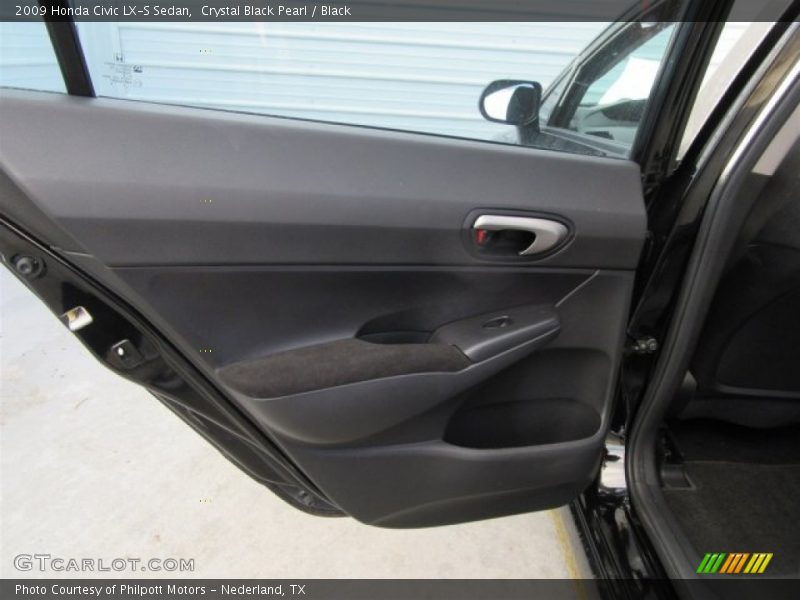 Crystal Black Pearl / Black 2009 Honda Civic LX-S Sedan