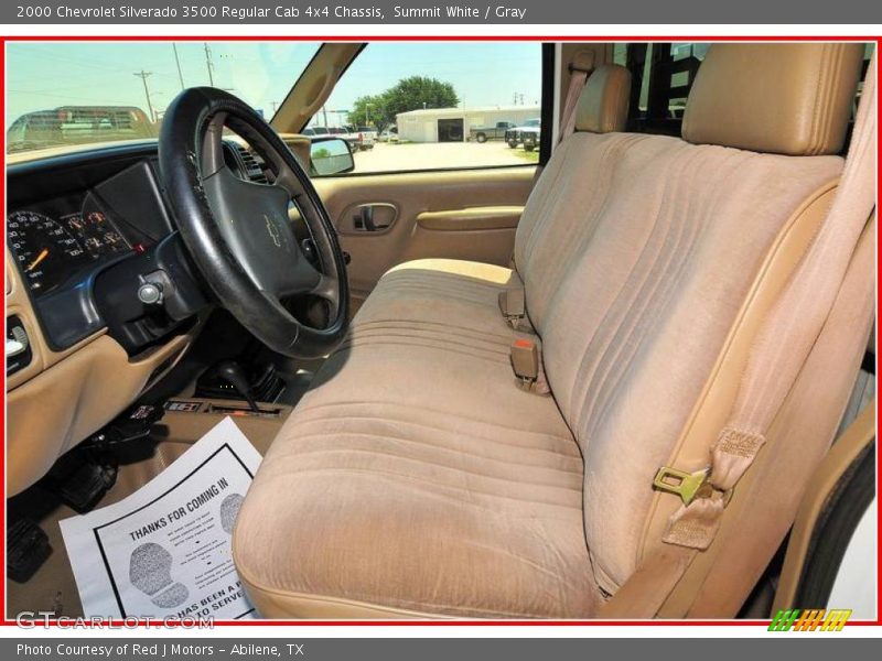 Summit White / Gray 2000 Chevrolet Silverado 3500 Regular Cab 4x4 Chassis