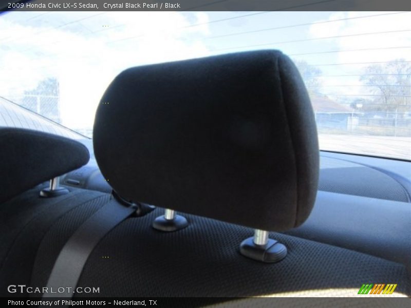 Crystal Black Pearl / Black 2009 Honda Civic LX-S Sedan