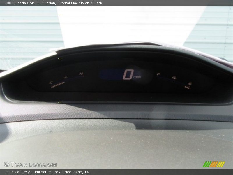 Crystal Black Pearl / Black 2009 Honda Civic LX-S Sedan