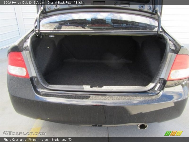 Crystal Black Pearl / Black 2009 Honda Civic LX-S Sedan