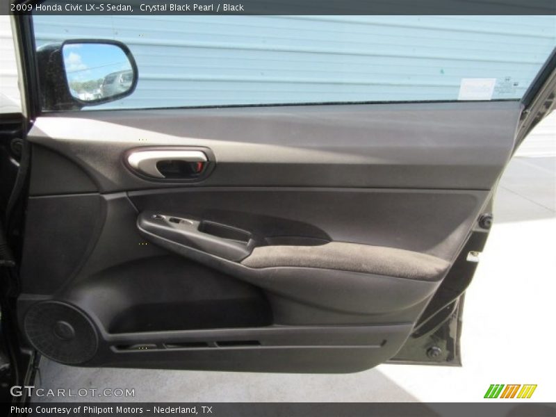 Crystal Black Pearl / Black 2009 Honda Civic LX-S Sedan