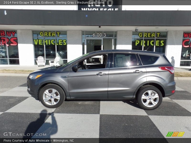 Sterling Gray / Medium Light Stone 2014 Ford Escape SE 2.0L EcoBoost