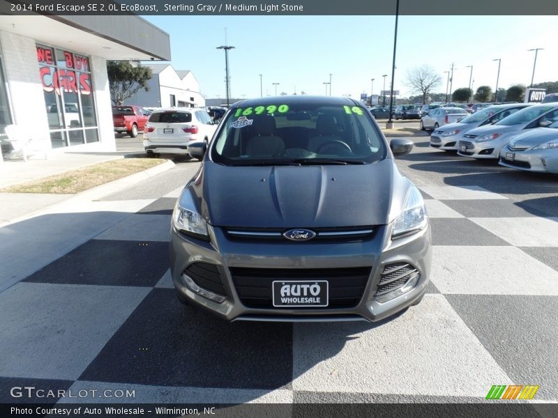 Sterling Gray / Medium Light Stone 2014 Ford Escape SE 2.0L EcoBoost