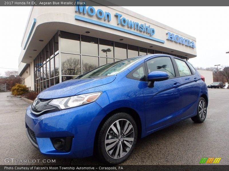 Aegean Blue Metallic / Black 2017 Honda Fit EX