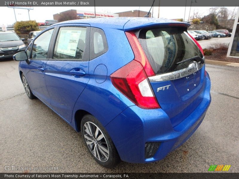 Aegean Blue Metallic / Black 2017 Honda Fit EX