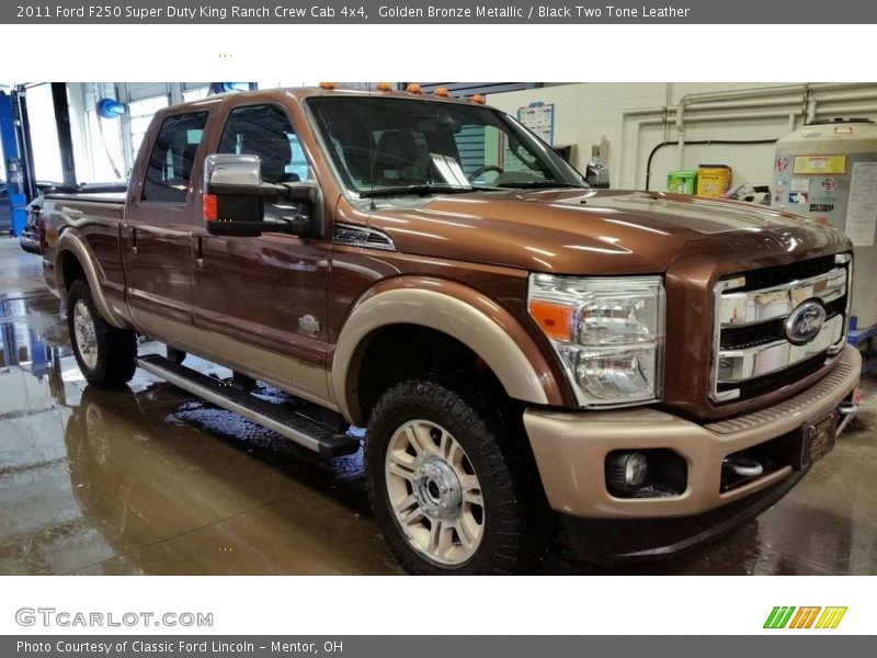 Golden Bronze Metallic / Black Two Tone Leather 2011 Ford F250 Super Duty King Ranch Crew Cab 4x4