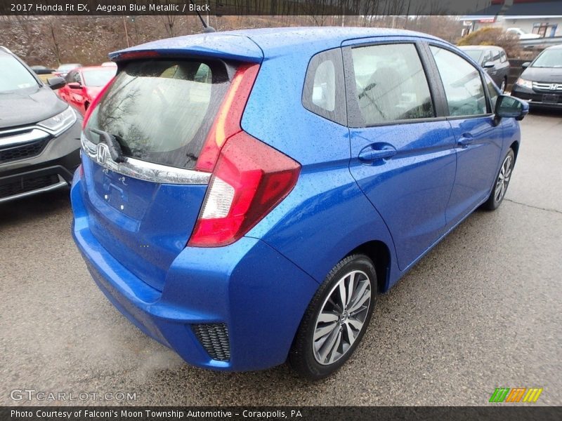 Aegean Blue Metallic / Black 2017 Honda Fit EX