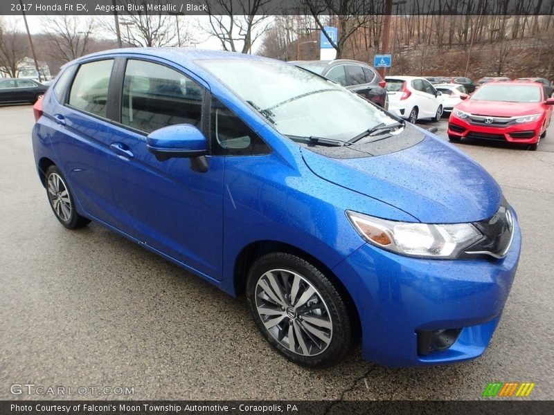 Aegean Blue Metallic / Black 2017 Honda Fit EX
