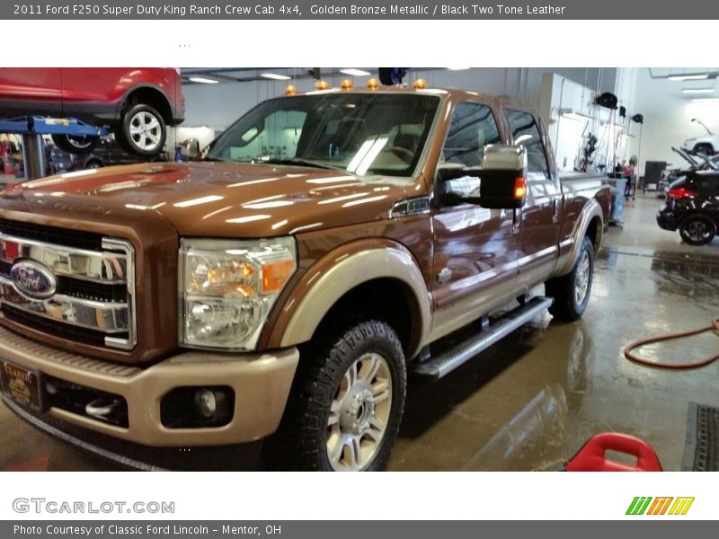 Golden Bronze Metallic / Black Two Tone Leather 2011 Ford F250 Super Duty King Ranch Crew Cab 4x4