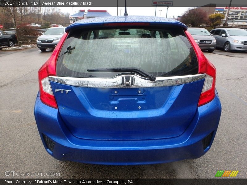 Aegean Blue Metallic / Black 2017 Honda Fit EX