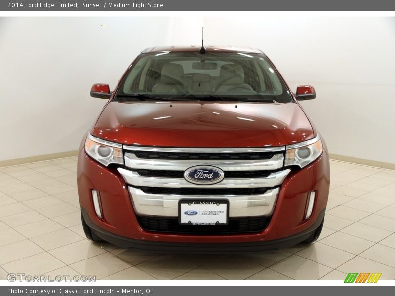 Sunset / Medium Light Stone 2014 Ford Edge Limited