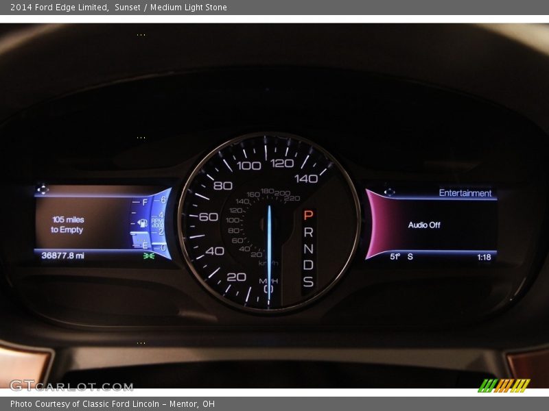 Sunset / Medium Light Stone 2014 Ford Edge Limited
