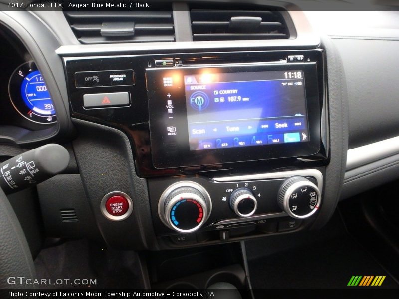 Aegean Blue Metallic / Black 2017 Honda Fit EX