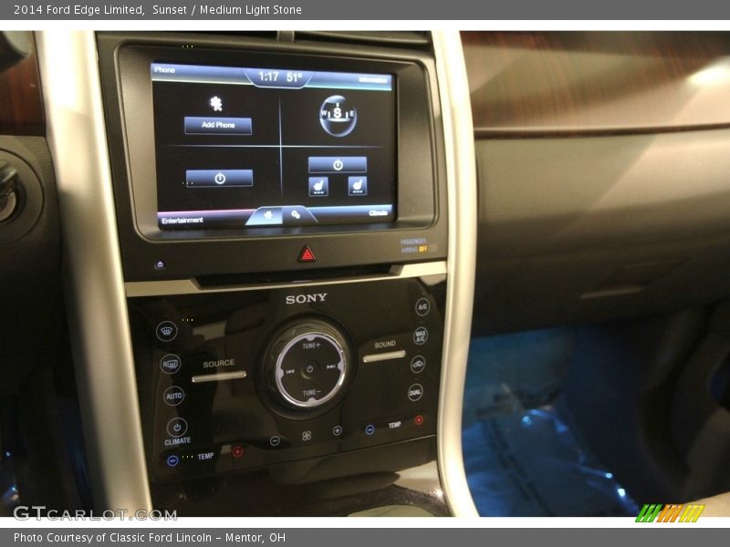 Sunset / Medium Light Stone 2014 Ford Edge Limited