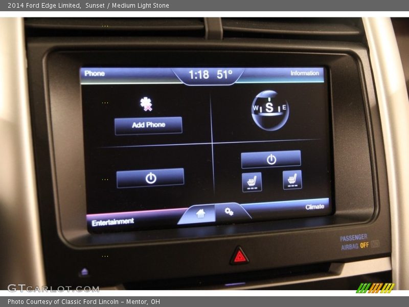 Sunset / Medium Light Stone 2014 Ford Edge Limited