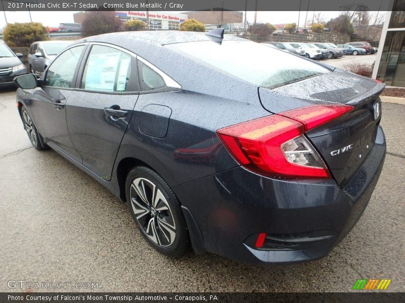 Cosmic Blue Metallic / Gray 2017 Honda Civic EX-T Sedan