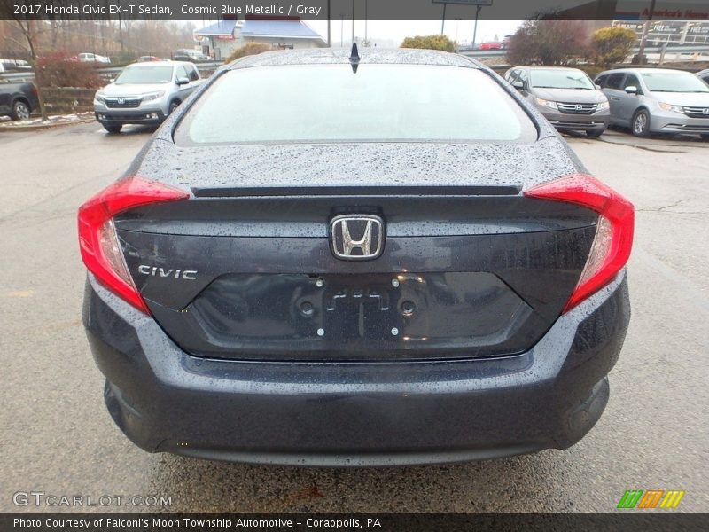 Cosmic Blue Metallic / Gray 2017 Honda Civic EX-T Sedan