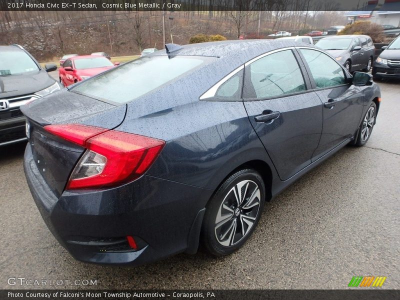 Cosmic Blue Metallic / Gray 2017 Honda Civic EX-T Sedan