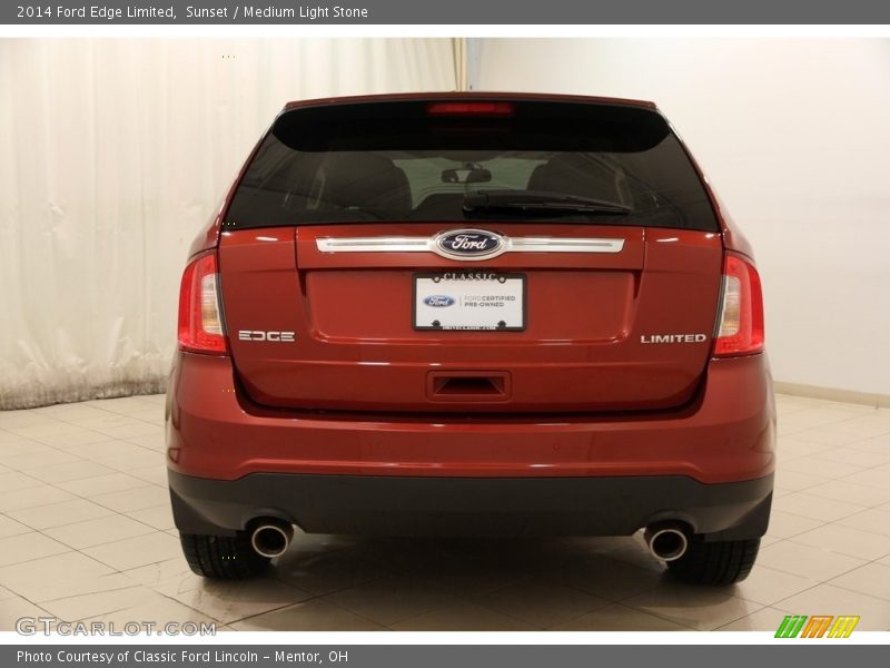 Sunset / Medium Light Stone 2014 Ford Edge Limited