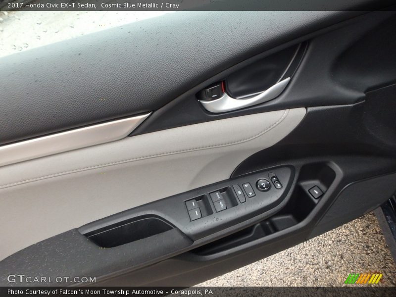 Cosmic Blue Metallic / Gray 2017 Honda Civic EX-T Sedan