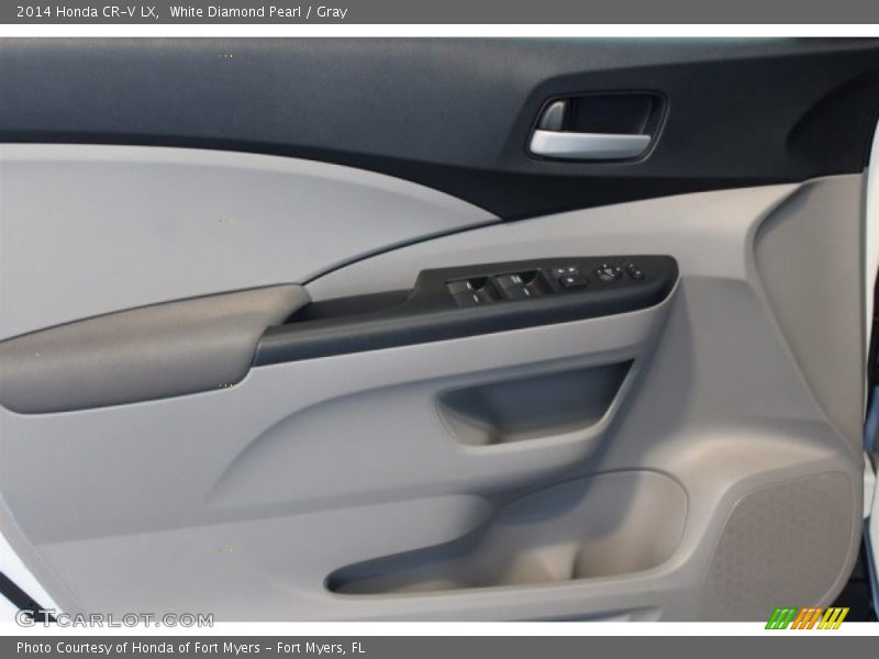 White Diamond Pearl / Gray 2014 Honda CR-V LX
