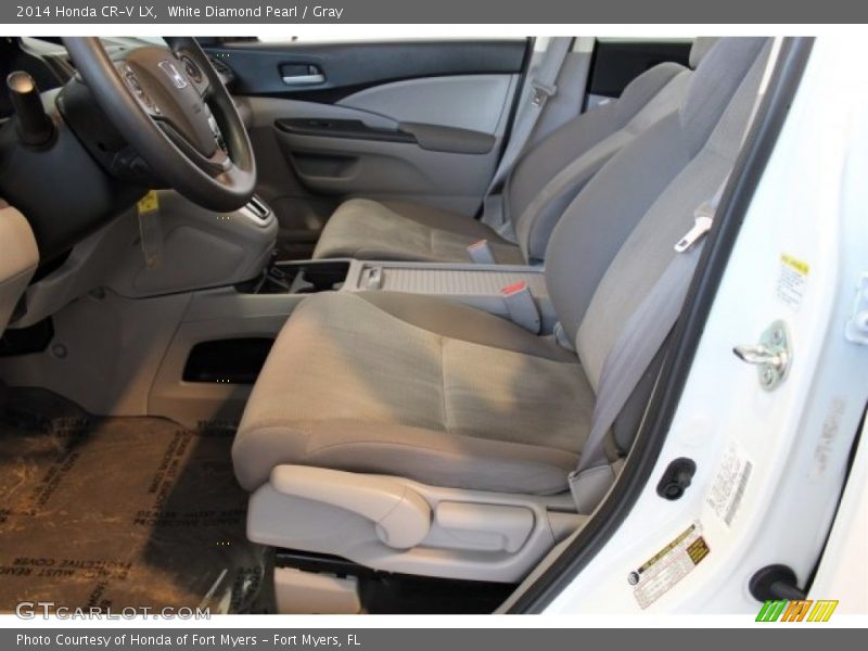 White Diamond Pearl / Gray 2014 Honda CR-V LX