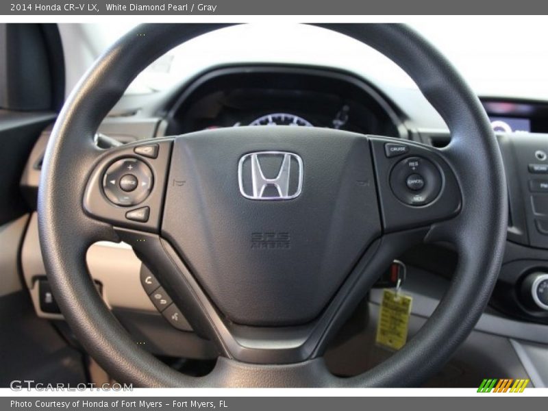 White Diamond Pearl / Gray 2014 Honda CR-V LX
