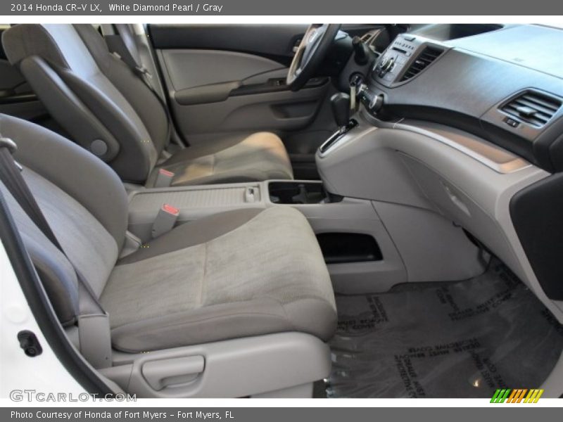 White Diamond Pearl / Gray 2014 Honda CR-V LX