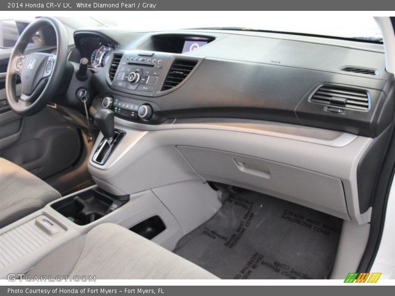 White Diamond Pearl / Gray 2014 Honda CR-V LX