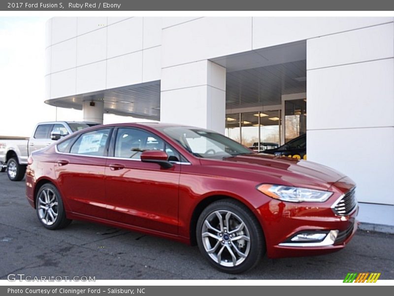 Ruby Red / Ebony 2017 Ford Fusion S