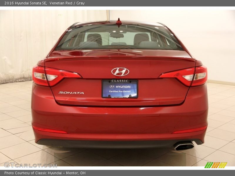 Venetian Red / Gray 2016 Hyundai Sonata SE