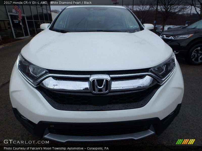 White Diamond Pearl / Black 2017 Honda CR-V EX-L AWD