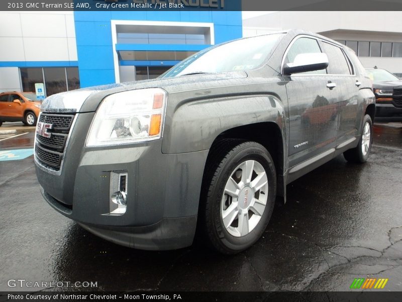 Gray Green Metallic / Jet Black 2013 GMC Terrain SLE AWD