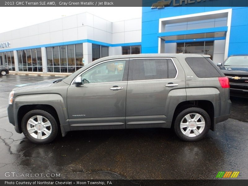 Gray Green Metallic / Jet Black 2013 GMC Terrain SLE AWD